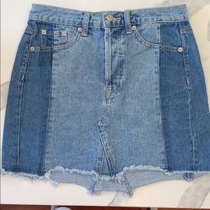 Denim mini skirt